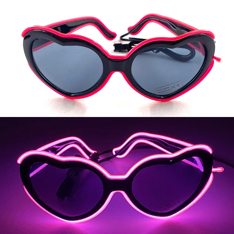 Lunettes Néon LED Lumineuses