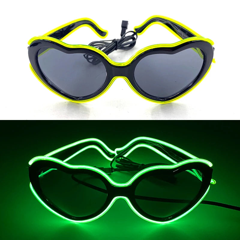 Lunettes Néon LED Lumineuses