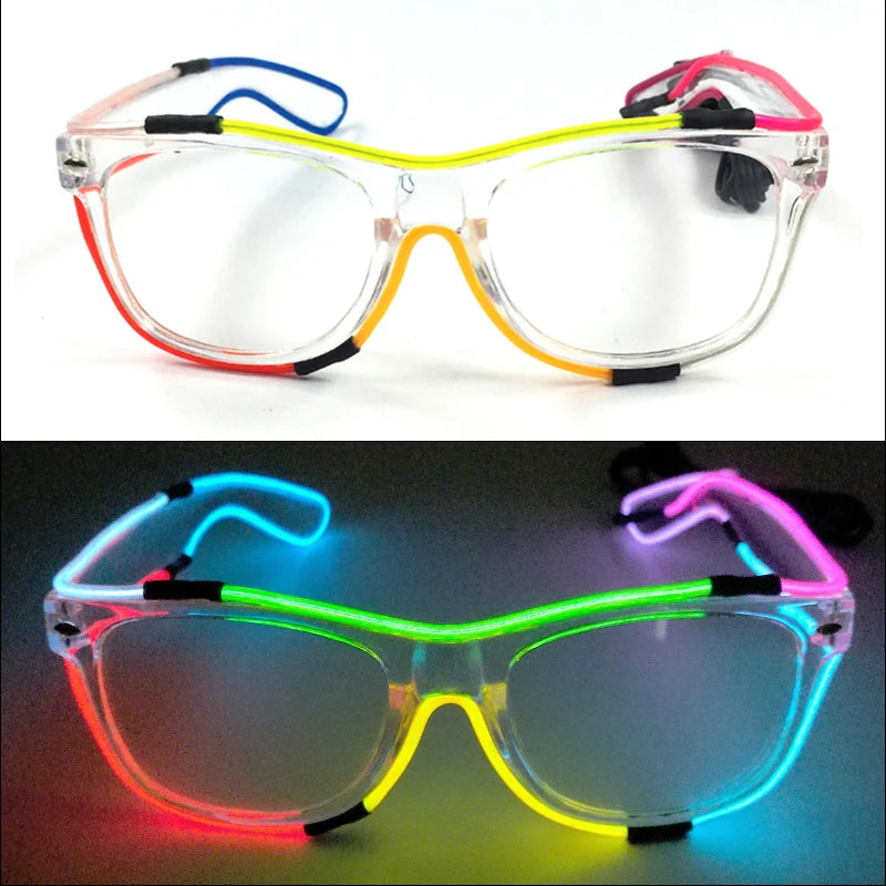 Lunettes Néon LED Lumineuses