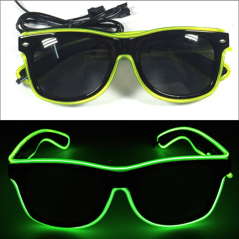 Lunettes Néon LED Lumineuses