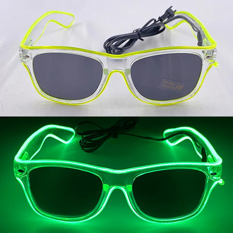 Lunettes Néon LED Lumineuses