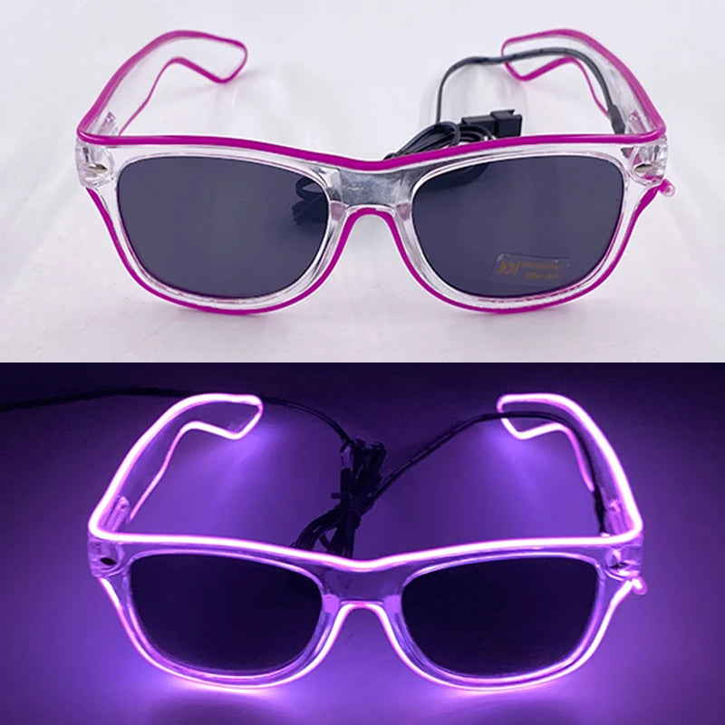 Lunettes Néon LED Lumineuses