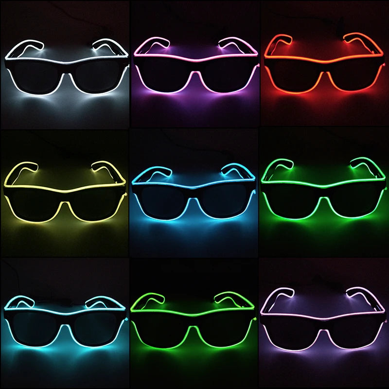 Lunettes Néon LED Lumineuses