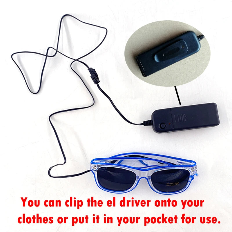 Lunettes Néon LED Lumineuses